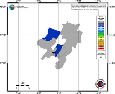 Mappa EMS - territori comuni