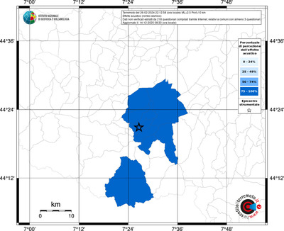 Mappa territorio comunale con almeno 3 questionari