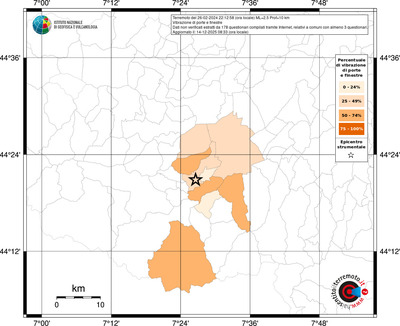 Mappa territorio comunale con almeno 3 questionari