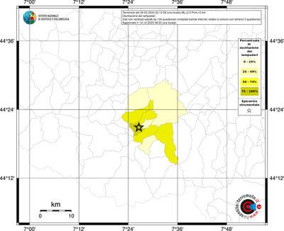 Mappa territorio comunale con almeno 3 questionari