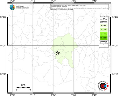 Mappa territorio comunale con almeno 3 questionari