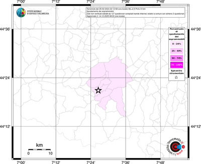 Mappa territorio comunale con almeno 3 questionari