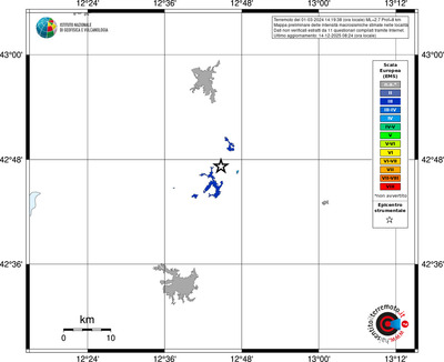 Mappa EMS - territori località