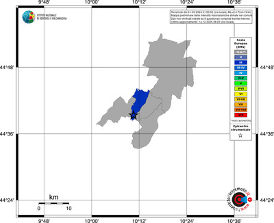Mappa EMS - territori comuni
