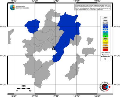 Mappa EMS - territori comuni