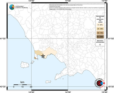 Mappa territorio comunale con almeno 3 questionari