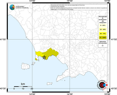 Mappa territorio comunale con almeno 3 questionari