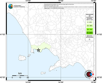Mappa territorio comunale con almeno 3 questionari