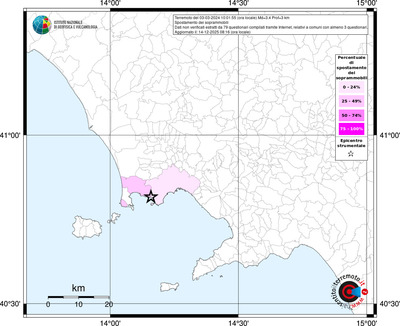 Mappa territorio comunale con almeno 3 questionari