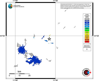 Mappa EMS - territori località