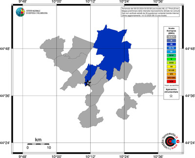 Mappa EMS - territori comuni