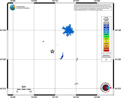 Mappa EMS - territori località