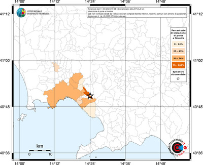 Mappa territorio comunale con almeno 3 questionari