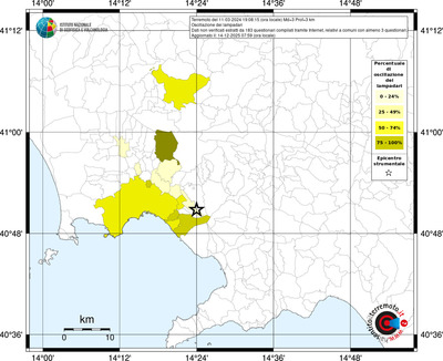 Mappa territorio comunale con almeno 3 questionari