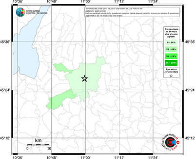 Mappa territorio comunale con almeno 3 questionari