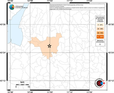 Mappa territorio comunale con almeno 3 questionari