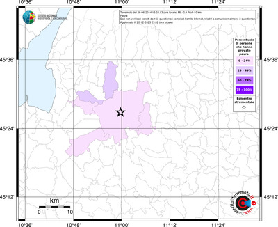 Mappa territorio comunale con almeno 3 questionari