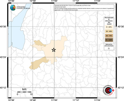 Mappa territorio comunale con almeno 3 questionari