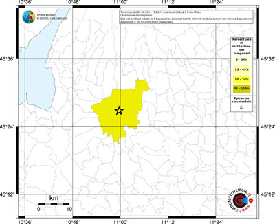 Mappa territorio comunale con almeno 3 questionari
