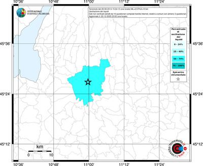 Mappa territorio comunale con almeno 3 questionari