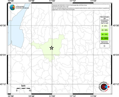 Mappa territorio comunale con almeno 3 questionari