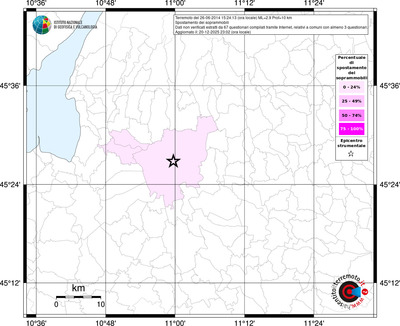 Mappa territorio comunale con almeno 3 questionari