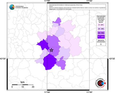 Mappa territorio comunale con almeno 3 questionari