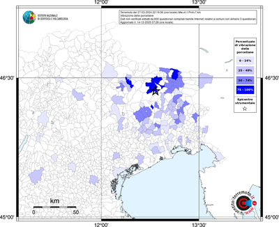 Mappa territorio comunale con almeno 3 questionari