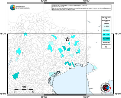 Mappa territorio comunale con almeno 3 questionari