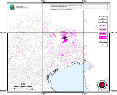 Mappa territorio comunale con almeno 3 questionari