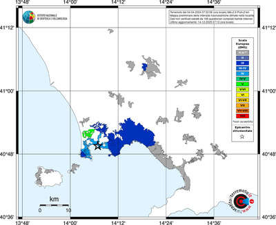 Mappa EMS - territori località