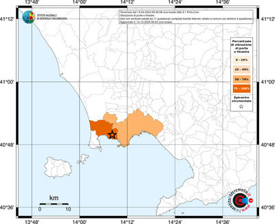 Mappa territorio comunale con almeno 3 questionari