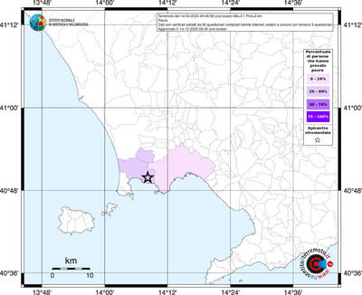 Mappa territorio comunale con almeno 3 questionari
