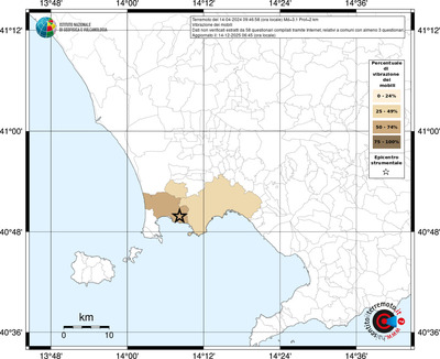 Mappa territorio comunale con almeno 3 questionari