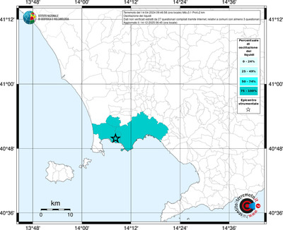 Mappa territorio comunale con almeno 3 questionari