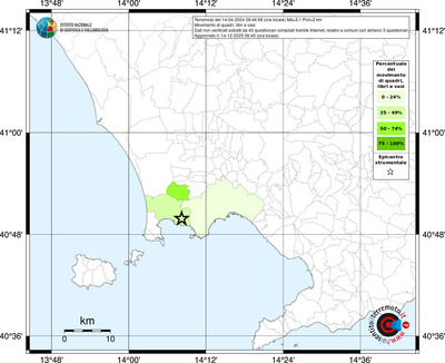 Mappa territorio comunale con almeno 3 questionari