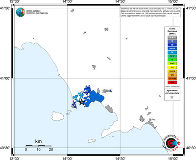 Mappa EMS - territori delle località