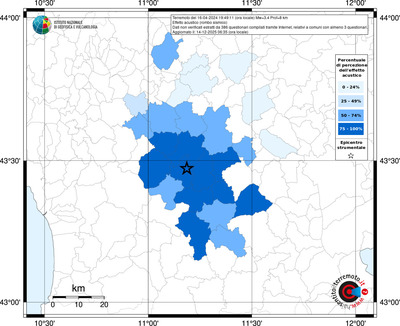 Mappa territorio comunale con almeno 3 questionari