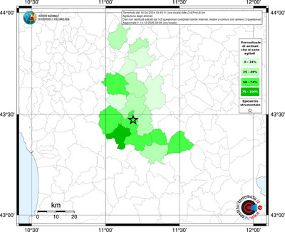 Mappa territorio comunale con almeno 3 questionari