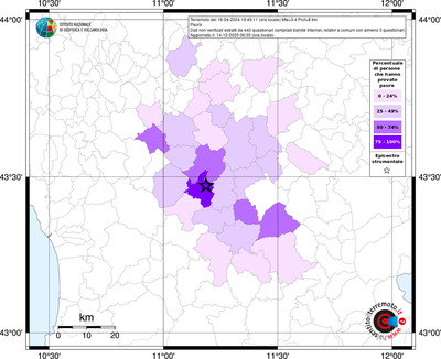 Mappa territorio comunale con almeno 3 questionari
