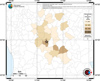 Mappa territorio comunale con almeno 3 questionari