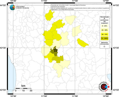 Mappa territorio comunale con almeno 3 questionari