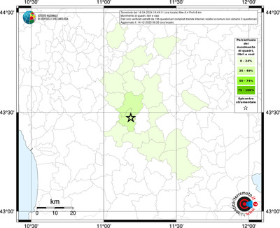 Mappa territorio comunale con almeno 3 questionari