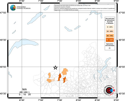 Mappa territorio comunale con almeno 3 questionari