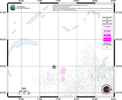 Mappa territorio comunale con almeno 3 questionari