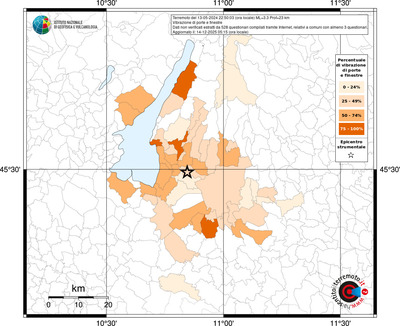 Mappa territorio comunale con almeno 3 questionari