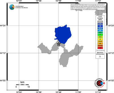 Mappa EMS - territori comuni
