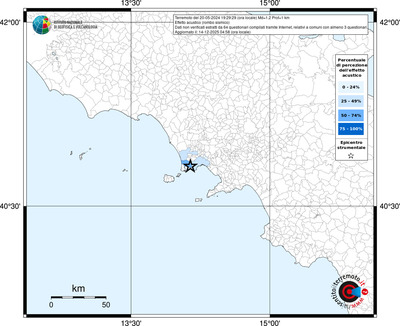 Mappa territorio comunale con almeno 3 questionari