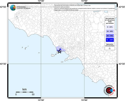 Mappa territorio comunale con almeno 3 questionari