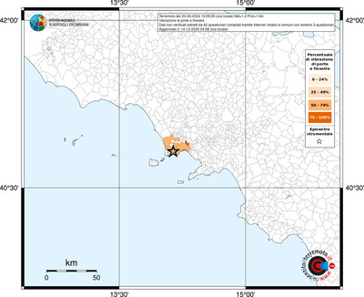 Mappa territorio comunale con almeno 3 questionari